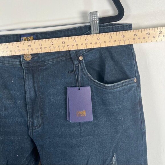 NWT CAVALLI CLASS SLIM‎ STRAIGHT Distressed Jeans OXJ211 DS028 Size 38 X 30 - Picture 5 of 14